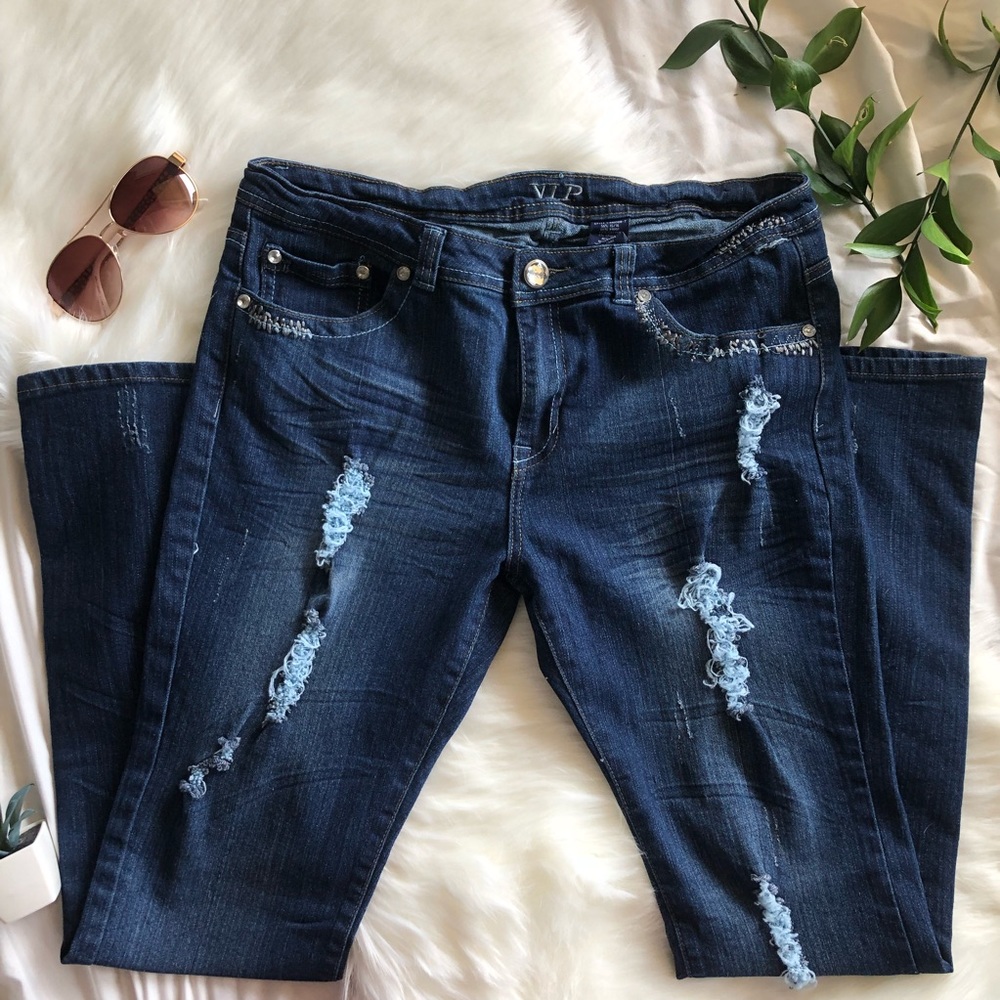 VIP Distressed Jeans NWOT